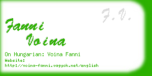 fanni voina business card